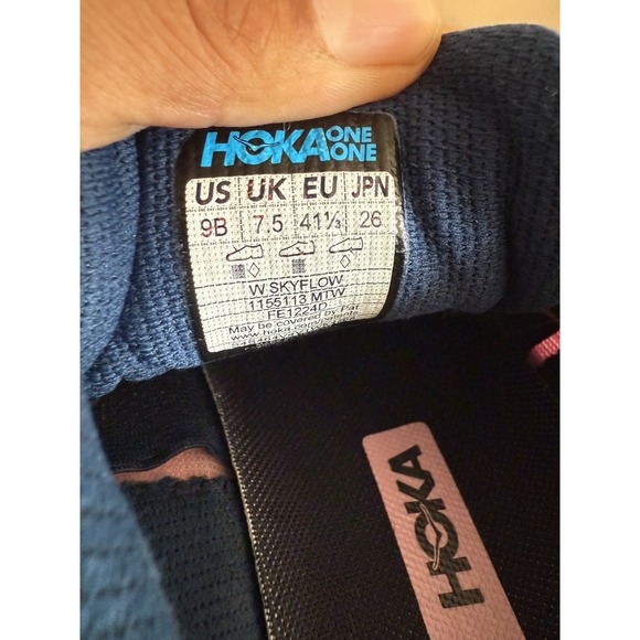 Hoka Womens Skyflow Pink/ Blue Running Shoes Sz 9 B - Picture 6 of 6